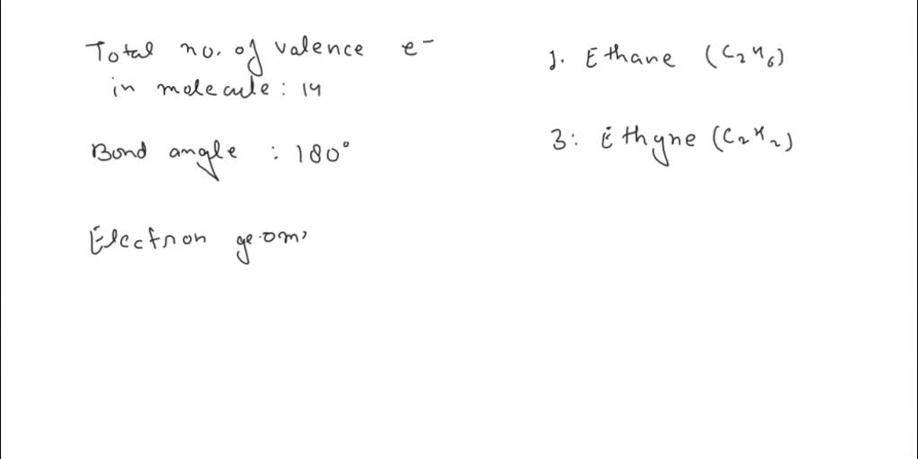 SOLVED Ethane C2H6 Total number of valence electrons in the