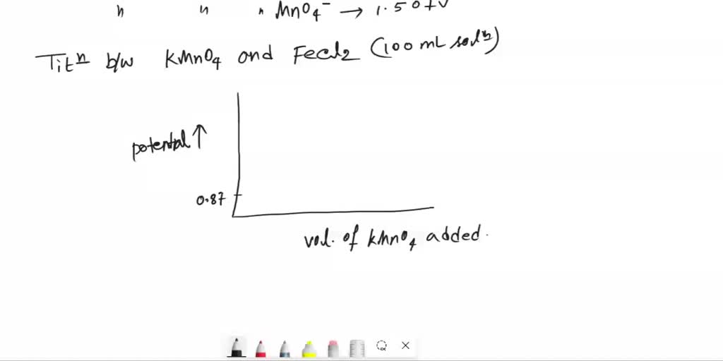 SOLVED The reduction potential of Fe2+ is 0.732 volts, and the reduction potential of MnO4 in