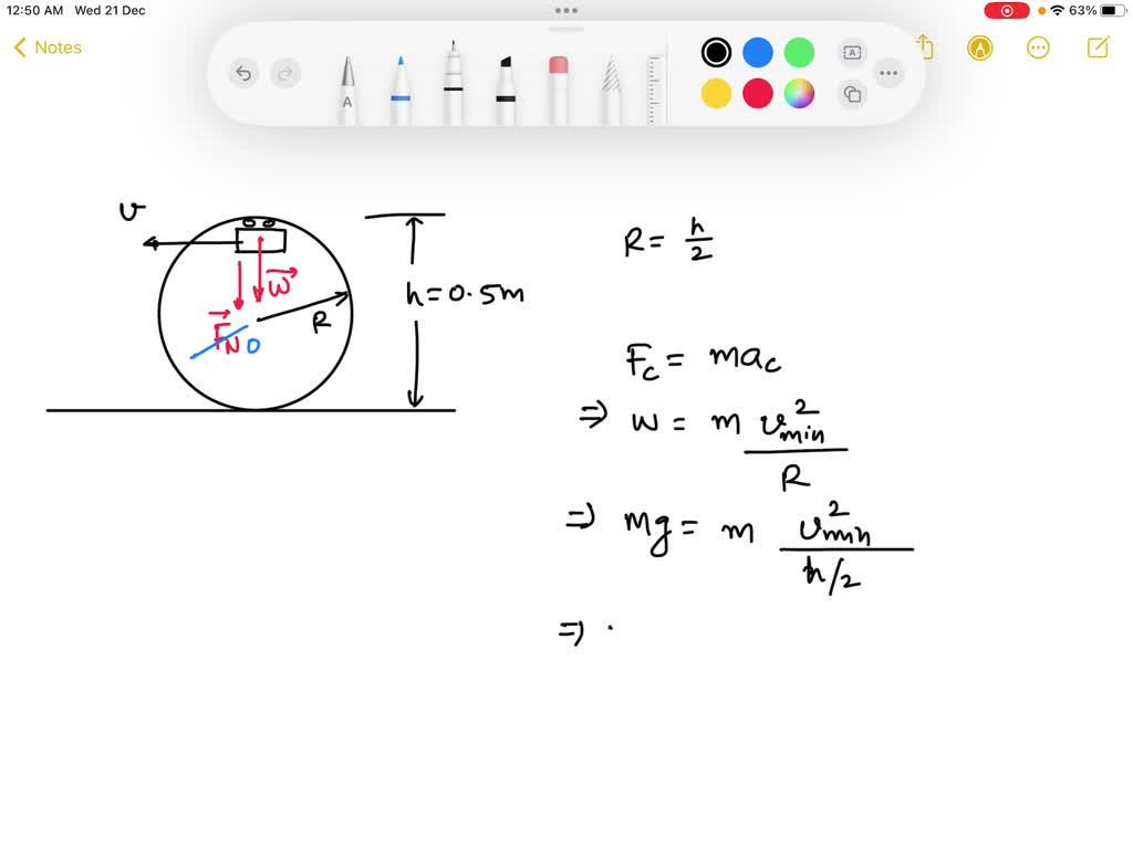 SOLVED: a toy car moves around a loop-the-loop track.The loop is 0.5 ...