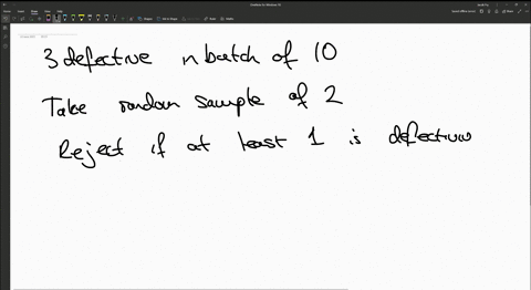 there-are-3-defective-items-in-a-batch-of-10-items-to-determine-if-the-batch-should-be-rejected-a-random-sample-of-two-items-is-selected-and-the-batch-is-rejected-if-at-least-one-of-the-items-is-defec