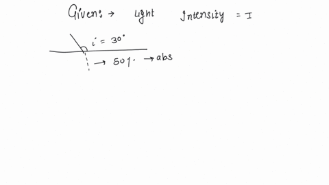 light-of-intensity-i-is-incident-on-a-fixed-plane-surface-at-an-angle-300-with-normal-to-the-surface-if-50-light-is-reflected-and-remaining-light-is-absorbed-then-radiation-pressure-on-the-plate-will-