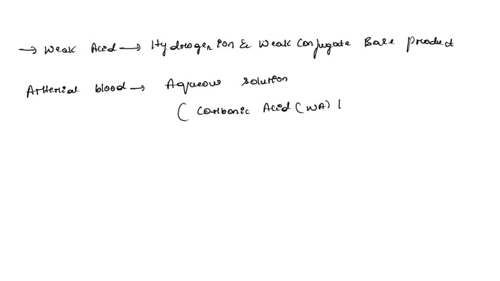 SOLVED: The normal ratio of carbonic acid to bicarbonate in arterial ...