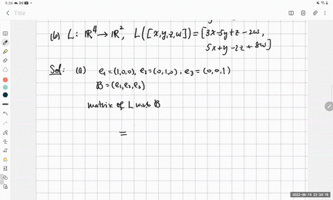 for-each-of-the-following-linear-transformations-l-v-_-w-find-the-matrix-for-lwith-respect-to-the-standard-bases-for-v-and-w-ma-lr3-_-r3-given-by-lxyz-6x-iy-z-2x3y-sz3x-y7z-b-l-ri-_-r2-given-88175