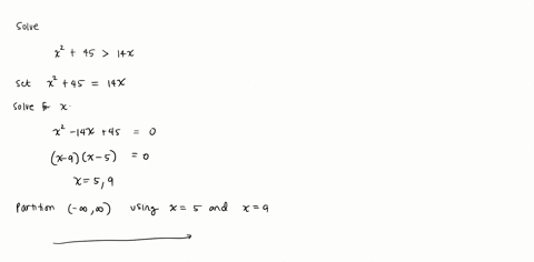 use-a-sign-chart-to-solve-the-inequality-express-the-answer-in-inequality-and-interval-notation_-x-45-14x-express-the-answer-in-inequality-notation-select-the-correct-choice-below-and-fill-i-37007