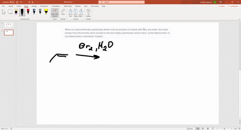 when-an-unsymmetrically-substituted-alkene-such-as-propene-is-treated-with-mathrmbr_2-and-water-th-2-46282