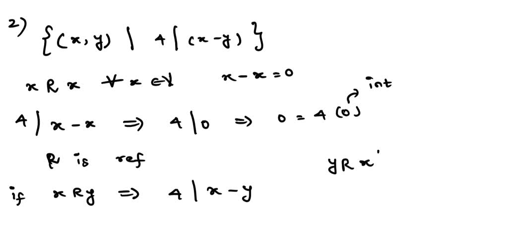 Solved Determine Whether The Given Relation Is An Equivalence Relation On 12345 If The 7006