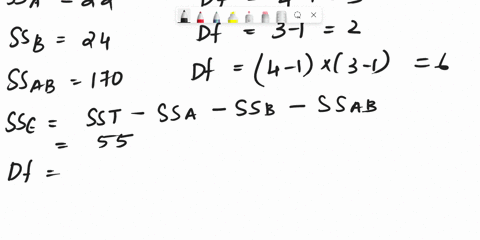 the-calculation-for-a-factorial-experiment-involving-four-levels-of-factor-a-three-levels-of-factor-b-and-three-replications-resulted-in-the-following-data-sst-271-ssa-22-ssb-24-ssab-170-set-33475