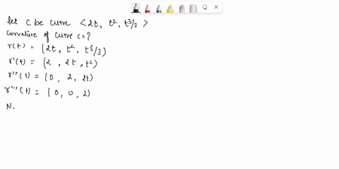 20-points-let-c-be-the-curve-rt-2t283-a-compute-the-frenet-frame-for-c-6-calculate-the-values-of-tt-nt-and-bt-as-t-eoo-c-compute-the-curvature-of-c-d-the-torsion-rt-of-a-curve-with-position-38097