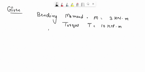 question-14-a-solid-circular-shaft-is-subiected-to-a-bending-moment-of-3-knm-and-a-torgue-of-1o-knm-the-shaft-is-made-of-steel-having-ultimate-tensile-stress-of-700-mpa-and-ultimate-shear-st-77019