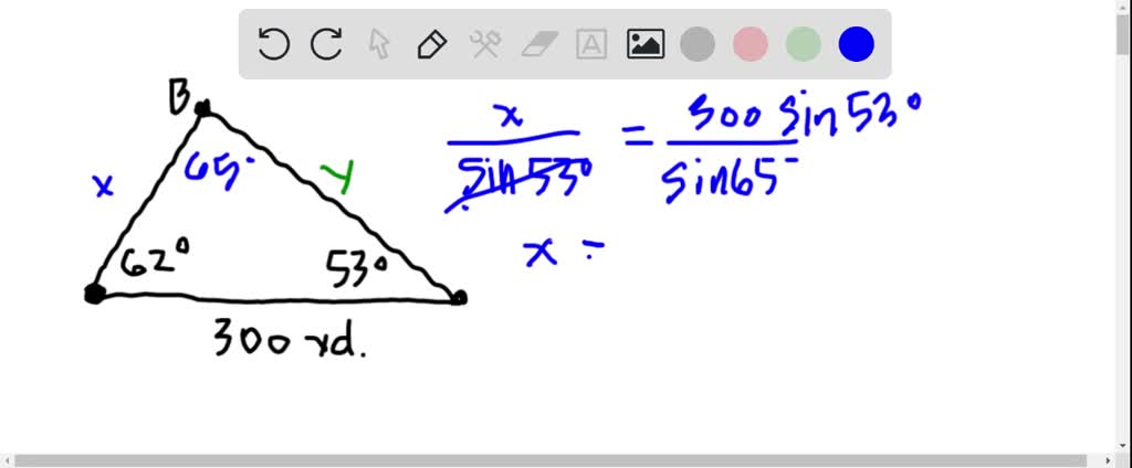 SOLVED: surveyor needs t0 determine the distance between points A and B ...