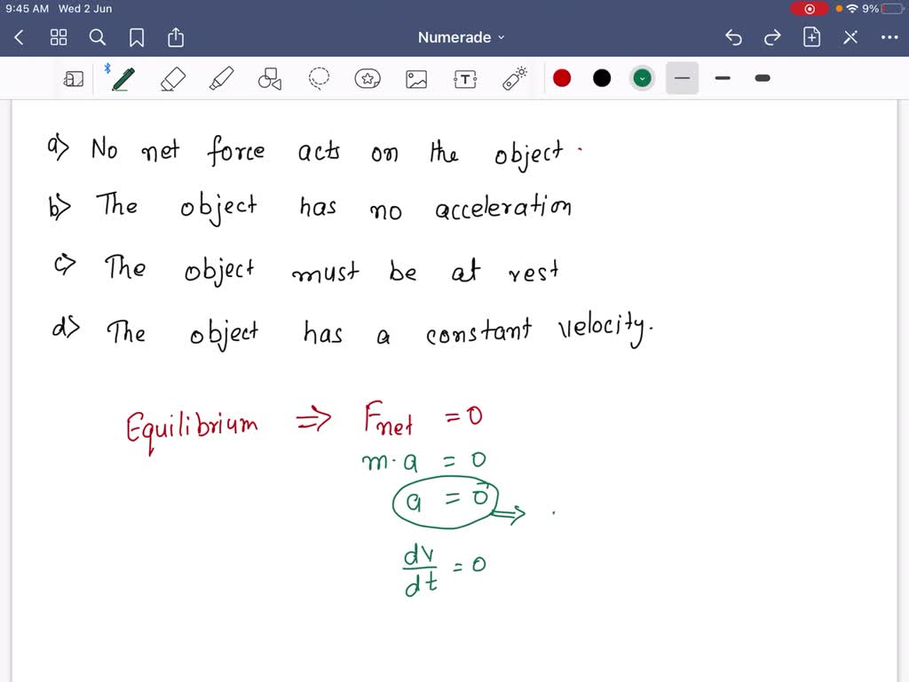 SOLVED Which of the following must be true if an object maintains