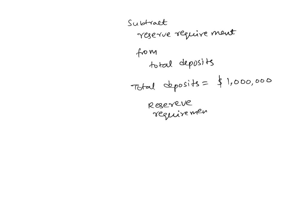 SOLVED: if a bank has 120 million in deposits and16 million in deposits ...