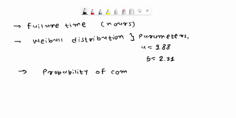 the-failure-time-in-hours-of-a-component-is-random-variable-with-weibull-distribution-with-parameters-a-988-and-b-211-what-is-the-probability-that-the-component-will-still-be-working-after-8-03543