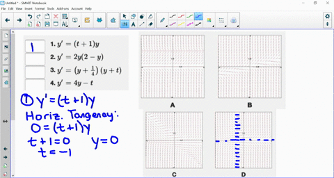 8-points-match-the-direction-fields-labeled-a-through-d-with-the-differential-equation-below-1y-t-ly-2y-2y2-y-3y-y-4-yt-4y-4y-t-93643