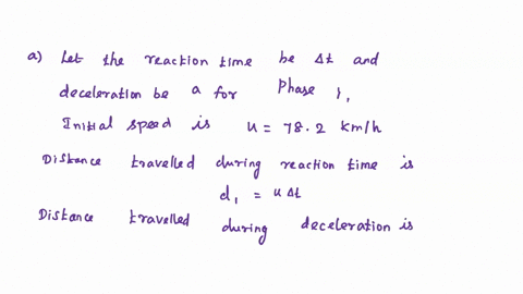 to-stop-a-car-first-you-require-a-certain-reaction-time-to-begin-braking-then-the-car-slows-under-the-constant-braking-deceleration-suppose-that-the-total-distance-moved-by-your-car-during-t-47916