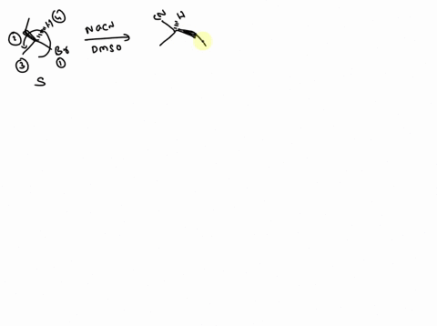 sodium-cyanide-reacts-with-2-bromobutane-in-dimethylsulfoxide-to-form-substitution-product-draw-the-substitution-product-formed-when-this-enantiomer-reacts-with-nacn-in-dmso-clearly-indicate-68746