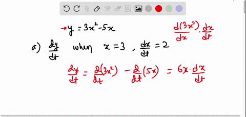 assume-that-x-and-y-are-both-differentiable-functions-of-t-and-find-the-required-values-of-dydt-and-dxdt-y-3x2-5x-a-find-dydt-when-x-3-given-that-dxdt-2-b-find-dxdt-when-x-4-given-that-dydt-03854