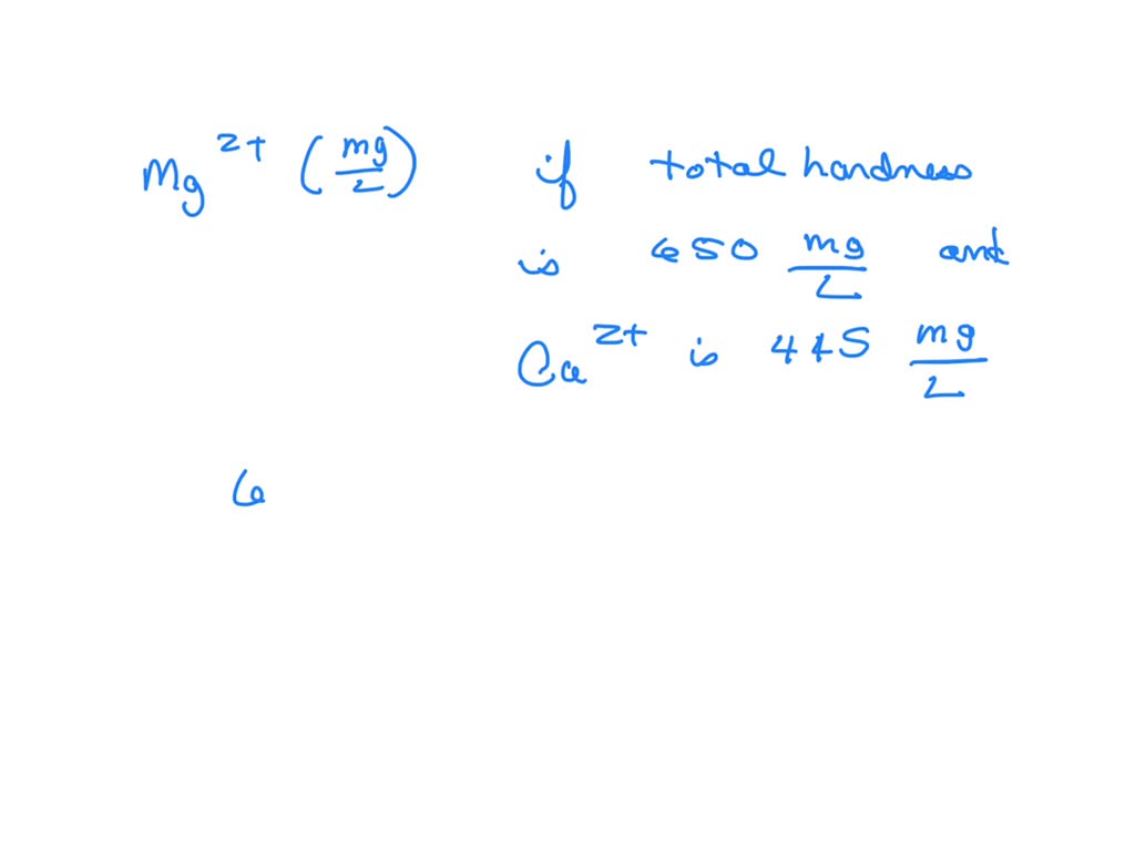 SOLVED Determine the Mg2+ concentration (in mg/L) in the sample in if