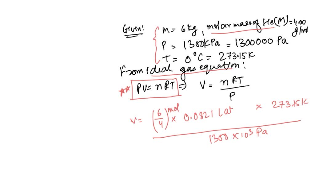 SOLVED: A 6-kg mass of helium is maintained at 1300 kPa and 0°C in a ...