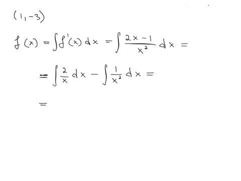 if-the-slope-of-the-tangent-line-to-yfx-at-any-point-is-1x22x-1-and-the-curve-yfx-passes-through-the-point-1-3-find-fe2-08509