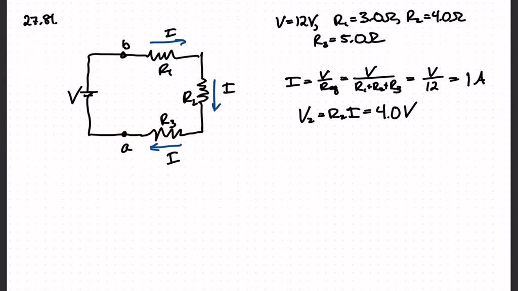 SOLVED: Find the potential difference between points- A and -B in Fig ...