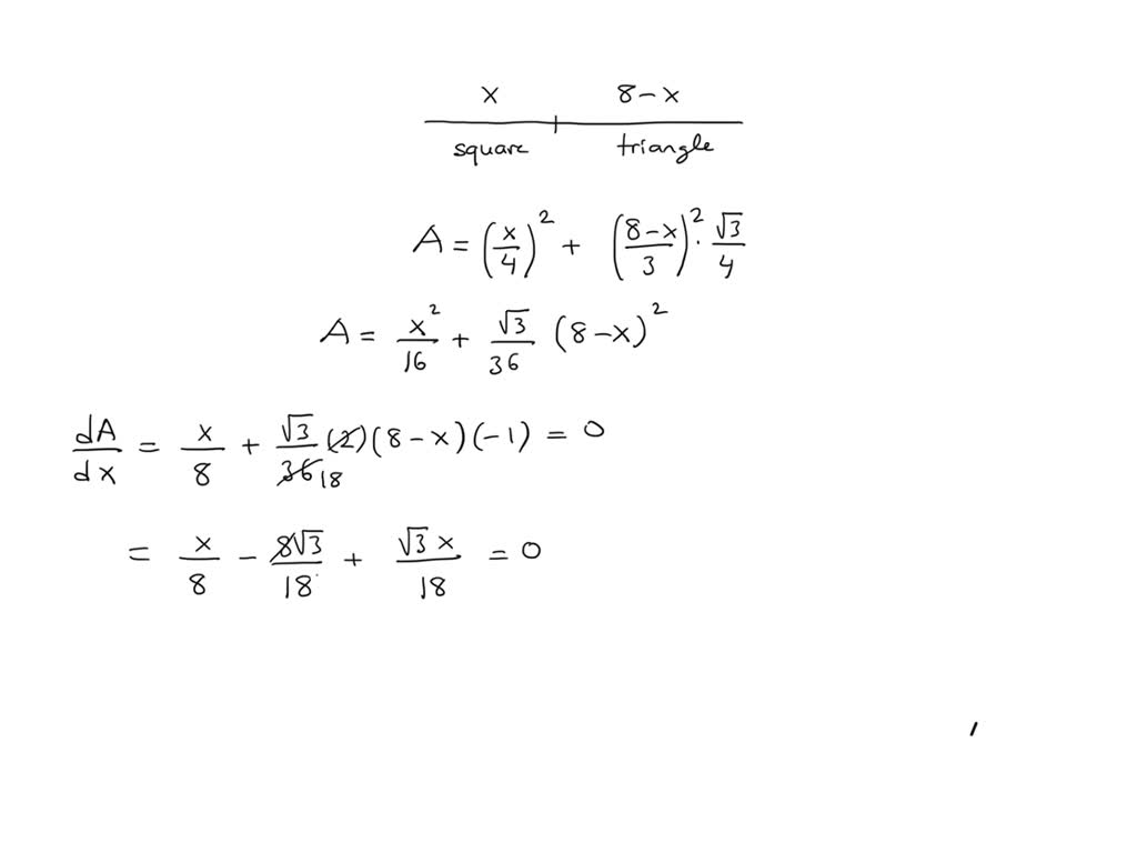 Answered: A piece of wire 8 m long is cut into…