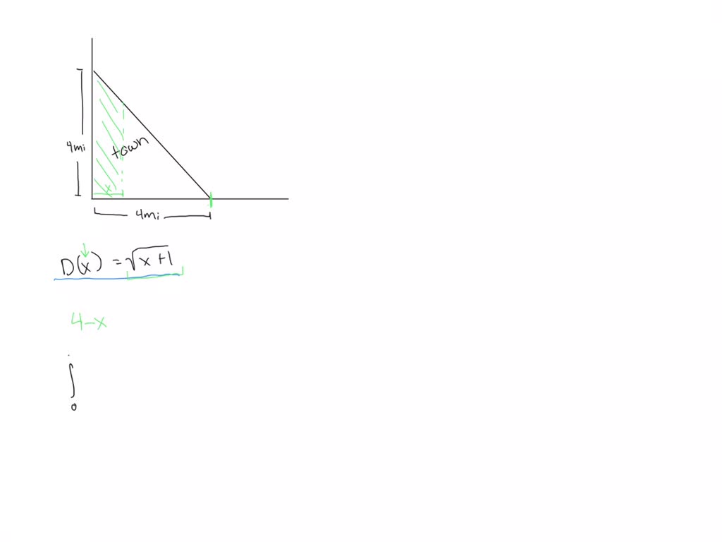 SOLVED: 4 miles Town miles 12 The right triangle shown in the figure ...