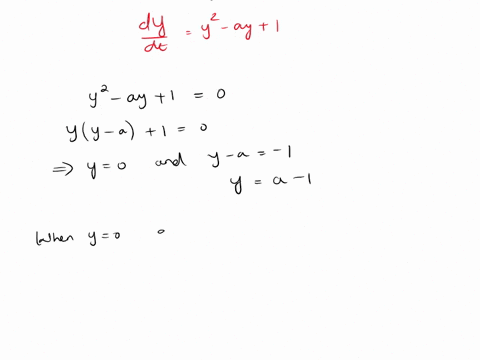find-the-equilibrium-points-and-bifurcation-values-for-the-following-equation-draw-phase-lines-for-values-of-a-that-are-less-than-equal-and-greater-than-the-bifurcation-value-then-sketch-the-85534