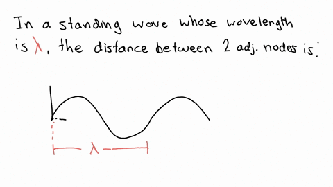 in-a-standing-wave-whose-wavelength-is-the-distance-between-two-adjacent-nodes-is
