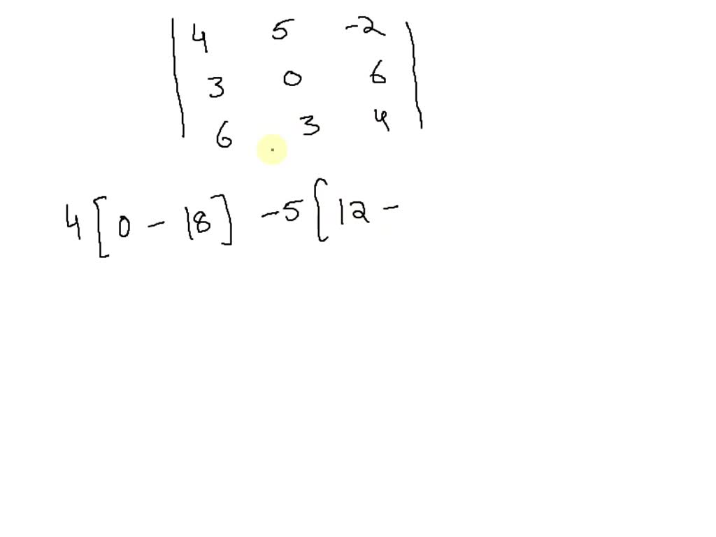 SOLVED:Compute the determinant of the following matrix using cofactor ...