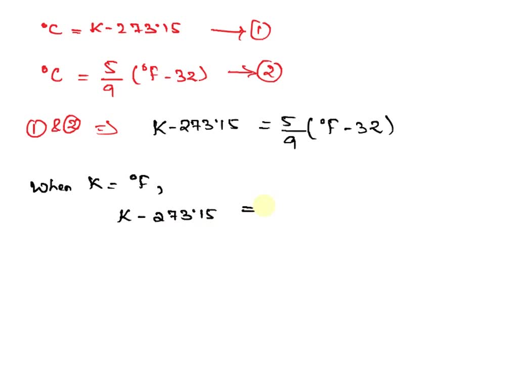 3) Convert 40∘C an the a) Fahrenheit scale b) Kelvin scale aF−32