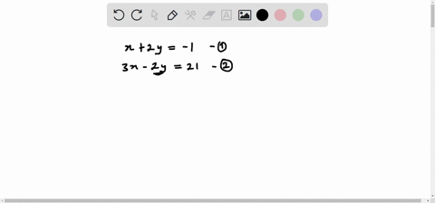 a-solve-this-system-of-linear-equations-algebraically-x-2y-1-3x-2y-21-75297