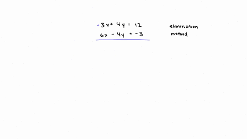 solve-the-system-of-equations-using-the-elimination-method-3x4y12-6x-4y-3