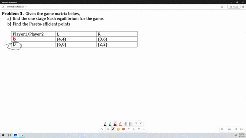 problem-1-given-the-game-matrix-below-a-find-the-one-stage-nash-equilibrium-for-the-game-b-find-the-pareto-efficient-points-player_-player2-d-l-44-60-r-06-22-75394