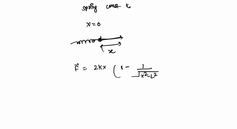 particle-of-mass-m-118-kg-is-attached-between-two-identical-springs-on-frictionless-horizontal-tabletop-both-springs-have-spring-constant-k-and-are-initially-unstressed-and-particle-is-at-x-86144