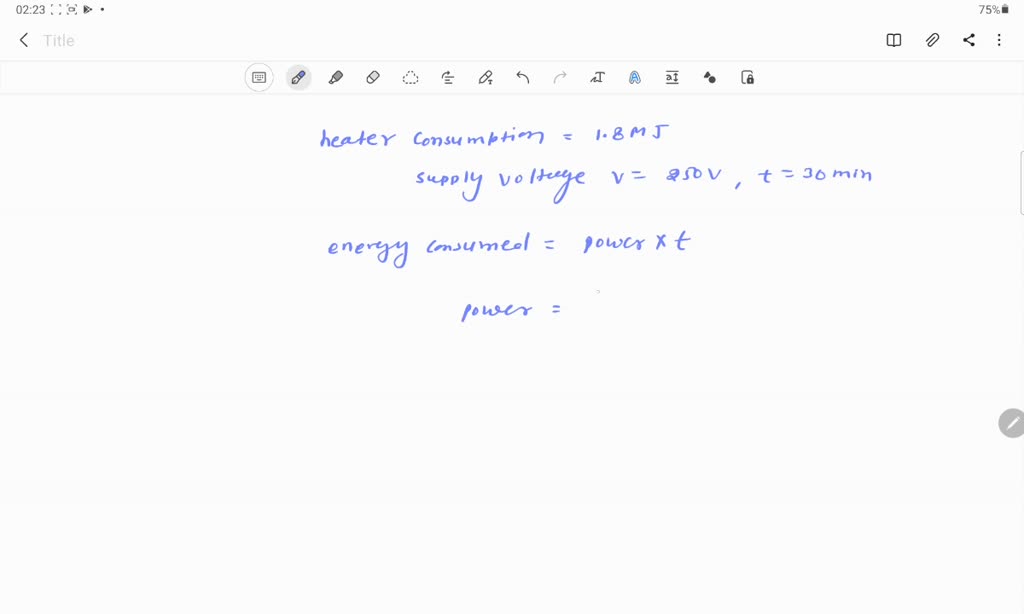 SOLVED: 'Q2) An electric heater consumes 1.8 MJ when connected to a ...