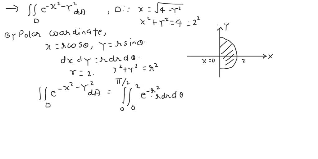 SOLVED: Evaluate the given integral by changing to polar coordinates ...