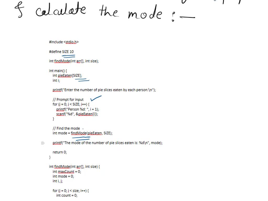 SOLVED: Pie a la Mode In statistics the mode of a set of values is the ...