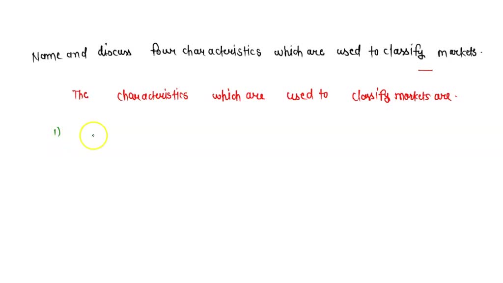 SOLVED Identify the four market structures by characteristics and what