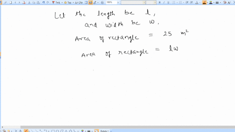the-length-of-a-rectangle-is-half-the-width-the-area-is-25-square-meters-86657