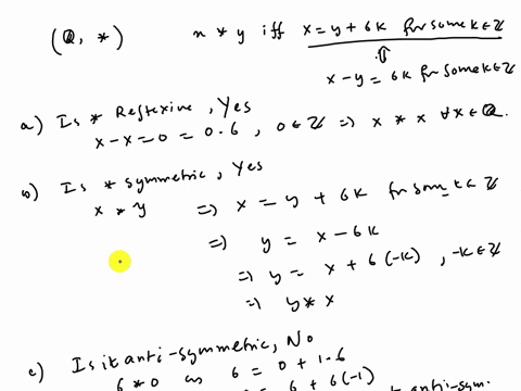 texts-a-relation-is-defined-on-the-set-q-by-xy-if-and-only-if-there-exists-k-z-such-that-x-y-6k-for-each-of-the-following-questions-be-sure-to-provide-a-proof-supporting-your-answer-a-is-ref-67436