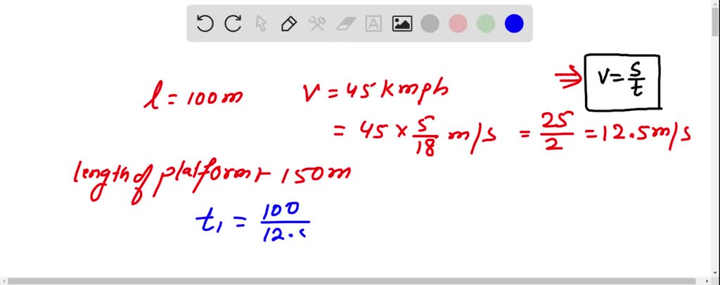 SOLVED: A platform is 400 m long. What is the length of a train which ...