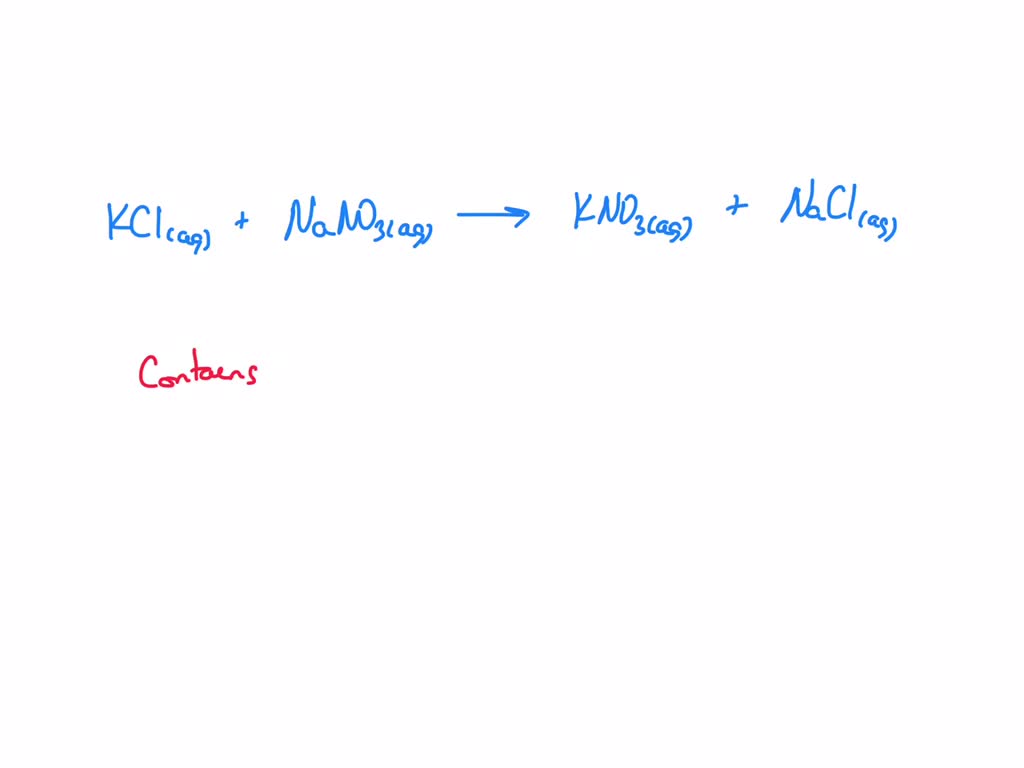 SOLVED: An aqueous solution of potassium chloride is mixed with an ...