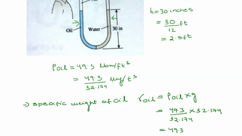 1-109e-consider-u-tube-whose-ams-ae-open-to-the-atmosphere-now-equal-volumes-of-water-and-light-oil-0-493-ibmft-are-poured-from-different-anns-person-blows-from-the-oil-side-of-the-u-tube-un-74771