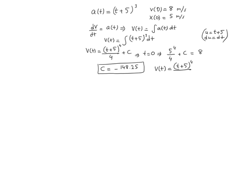 an-object-moves-along-a-coordinate-line-with-acceleration-alt-t-5-units-per-second-per-second-the-initial-velocity-is-8-units-per-second-the-velocity-function-is-ut-the-initial-position-is-s-65232