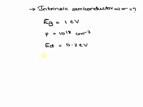 an-intrinsic-semiconductor-with-band-gap-energy-eg-of-1-ev-and-equal-hole-and-electron-effective-masses-mh-and-me-that-equal-the-free-electron-mass-is-n-doped-with-a-donor-concentration-of-n-73709