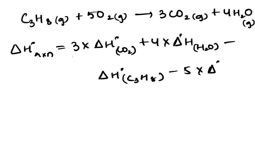 SOLVED Propane (C3H8) burns according to the following balanced