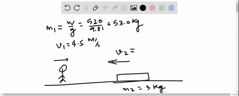 a-520-n-skateboarder-runs-east-with-a-speed-of-45-ms-toward-her-30-kg-skateboard-that-is-moving-60-ms-west-and-jumps-on-what-is-the-final-speed-and-direction-of-the-skateboarder-on-the-board-20119