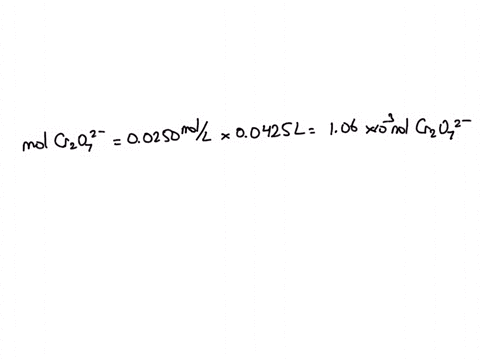 ironii-can-be-oxidized-by-an-acidic-k2cr2o7-solution-according-to-the-net-ionic-equation-cr2o72-6fe2-14h2cr3-6fe3-7h2o-if-it-takes-425-ml-of-00250-m-k2cr2o7-to-titrate-250-ml-of-a-solution-c-52401
