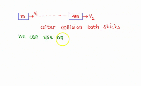 a-cart-of-mass-m-is-moving-with-negligible-friction-along-a-track-with-known-speed-v1-to-the-right-it-collides-with-and-sticks-to-a-cart-of-mass-4m-moving-with-known-speed-v2-to-the-right-wh-81474